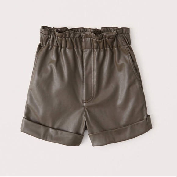Abercrombie Fitch Vegan Leather Shorts 